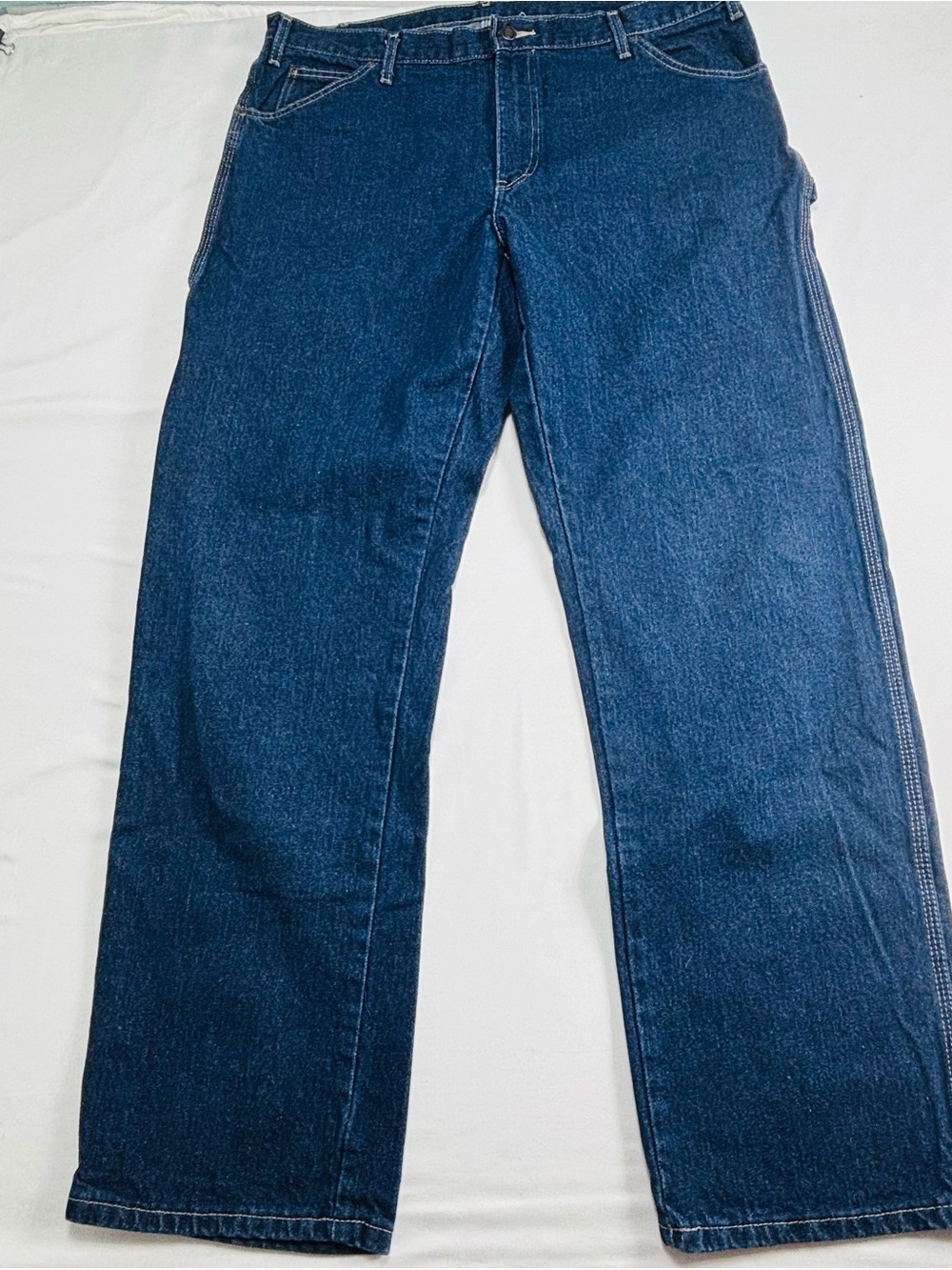 Dickies 38x33 Men's Dark Blue Straight-Leg Jeans M504